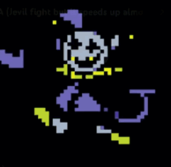 A Pixel Art Of A Cartoon Character With A Skull On It GIF