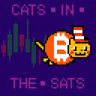 A Pixel Art Of A Cat In A Top Hat With The Words Cats In The Sats Below It GIF