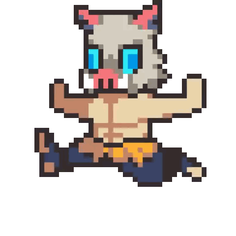 A Pixel Art Of A Cat With Blue Eyes And Pink Ears Sticker