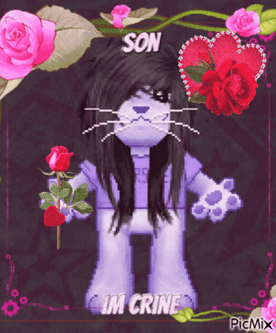 A Pixel Art Of A Cat With The Words Son Im Crine On It GIF
