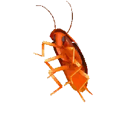 A Pixel Art Of A Cockroach Against A White Backdrop Sticker