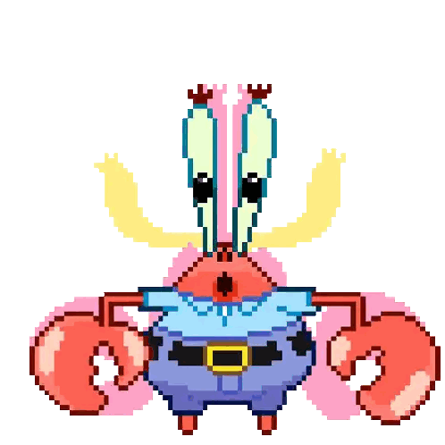 A Pixel Art Of A Crab Wearing Sunglasses And A Shirt Sticker