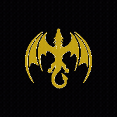 A Pixel Art Of A Dragon With Wings And A Long Tail GIF