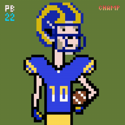 A Pixel Art Of A Football Player With The Number 10 On Their Jersey GIF