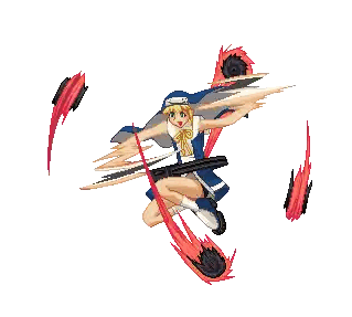 A Pixel Art Of A Girl Holding A Sword Sticker