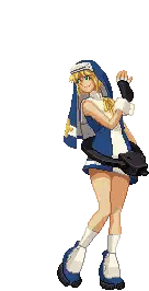 A Pixel Art Of A Girl In A Nun Outfit Sticker