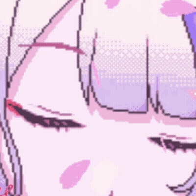 A Pixel Art Of A Girl With A Lipstick And The Words Good Night GIF
