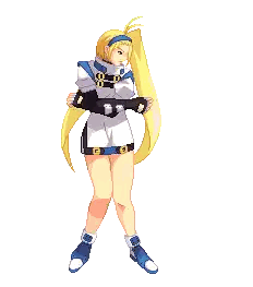 A Pixel Art Of A Girl With A Ponytail Sticker