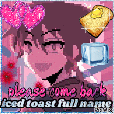A Pixel Art Of A Girl With Iced Toast Full Name GIF