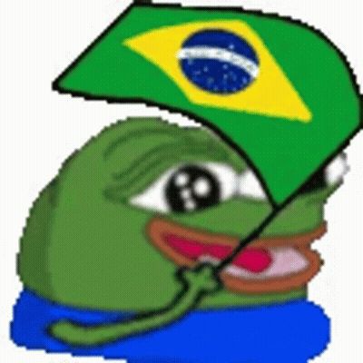 A Pixel Art Of A Green Frog Holding A Green And Yellow Flag . GIF