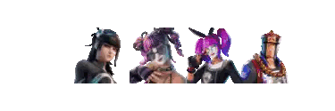 A Pixel Art Of A Group Of People With Purple Hair Sticker