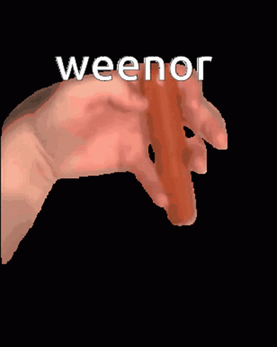 A Pixel Art Of A Hand Holding A Carrot With The Word Weenor Below It GIF