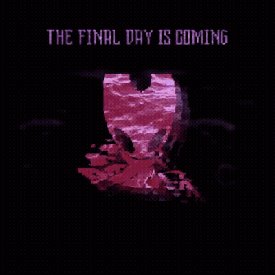 A Pixel Art Of A Heart With The Words The Final Day Is Coming Below It GIF