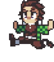 A Pixel Art Of A Man In A Plaid Shirt Sticker