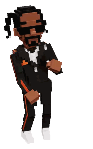 A Pixel Art Of A Man In A Suit And Tie Sticker