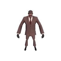 A Pixel Art Of A Man In A Suit Sticker