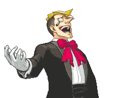 A Pixel Art Of A Man In A Tuxedo With A Red Bow Tie Sticker