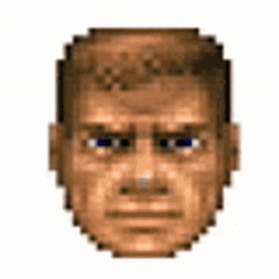 A Pixel Art Of A Man 'S Face With A Serious Expression . GIF