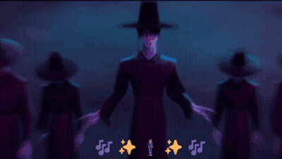 A Pixel Art Of A Man Standing In Front Of A Purple And Pink Background GIF
