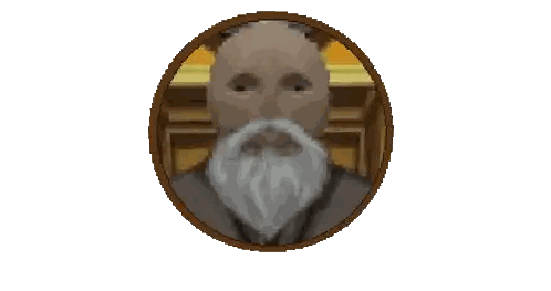 A Pixel Art Of A Man With A White Beard Sticker