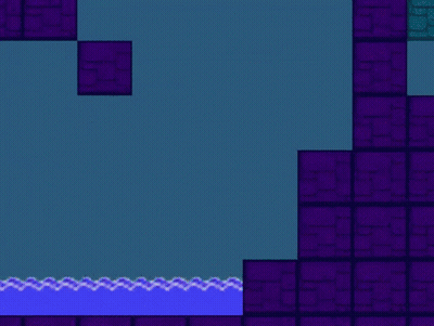 A Pixel Art Of A Mermaid With Blue Hair And A Star In Her Hair GIF