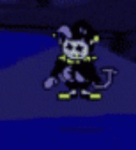A Pixel Art Of A Monkey With A Tail Standing On A Dark Blue Background . GIF