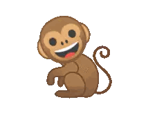 A Pixel Art Of A Monkey With Its Eyes Closed And Its Mouth Open Sticker