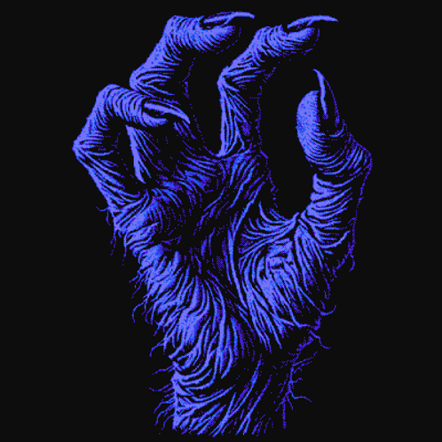 A Pixel Art Of A Monster 'S Hand With Long Claws GIF