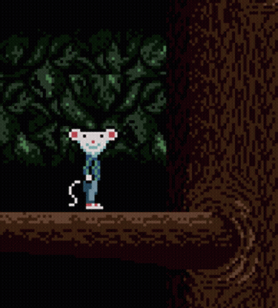 A Pixel Art Of A Mouse Standing On A Shelf GIF