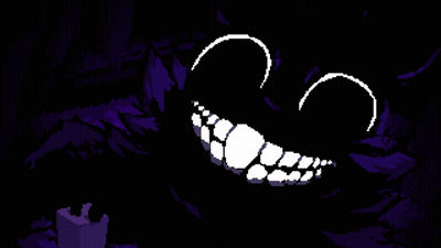 A Pixel Art Of A Mouse With Purple Teeth GIF