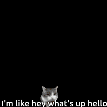 A Pixel Art Of A Nuclear Explosion With The Words I 'M Like Hey What 'S Up Hello GIF