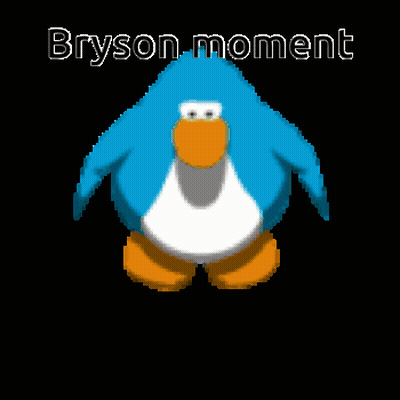 A Pixel Art Of A Penguin That Says Bryson Moment On It GIF