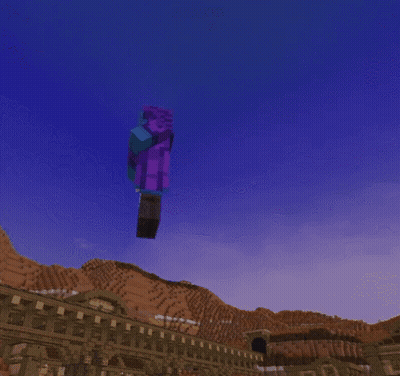 A Pixel Art Of A Person Flying Through The Air GIF