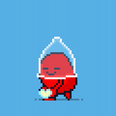 A Pixel Art Of A Person Holding A Heart Shaped Object GIF