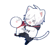 A Pixel Art Of A Person Holding A Stuffed Animal . Sticker
