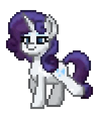 A Pixel Art Of A Pony With A Purple Mane Sticker
