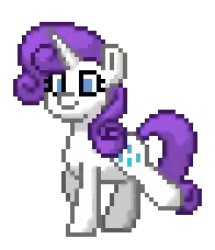 A Pixel Art Of A Pony With A Purple Mane Sticker