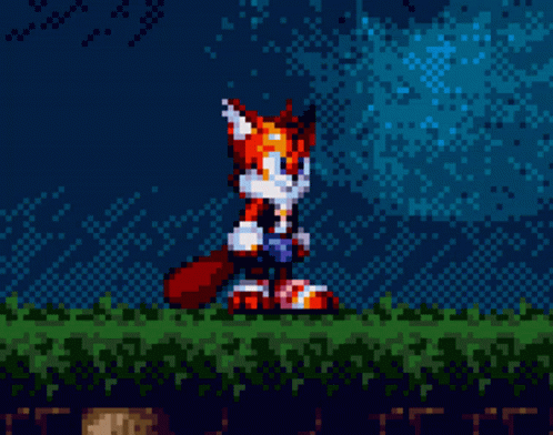 A Pixel Art Of A Red And White Fox GIF