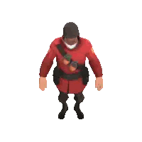 A Pixel Art Of A Soldier With A Helmet On Sticker