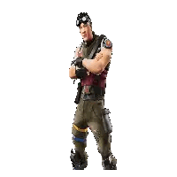 A Pixel Art Of A Soldier With His Arms Crossed . Sticker