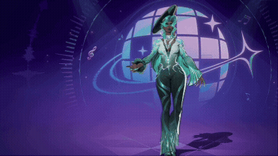 A Pixel Art Of A Woman In A Turquoise Outfit GIF