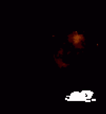 A Pixel Art Of An Explosion In The Dark With A Black Background GIF