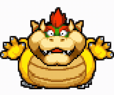 A Pixel Art Of Bowser From Super Mario GIF
