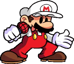 A Pixel Art Of Mario Holding A Microphone And Giving A Thumbs Up Sticker