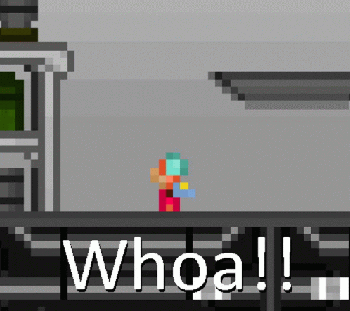 A Pixel Art Scene With The Words Whoa On The Bottom Right GIF