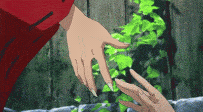 A Pixelated Drawing Of A Hand Reaching Out To Another Hand GIF