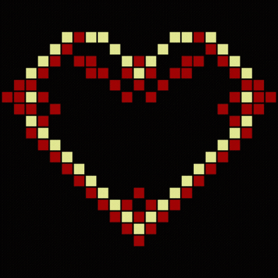 A Pixelated Heart With The Words " Bepho Libe " Written Inside Of It GIF