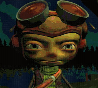 A Pixelated Image Of A Cartoon Character Wearing A Helmet And Goggles GIF