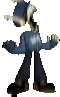 A Pixelated Image Of A Cartoon Character With A Hat On His Head Sticker