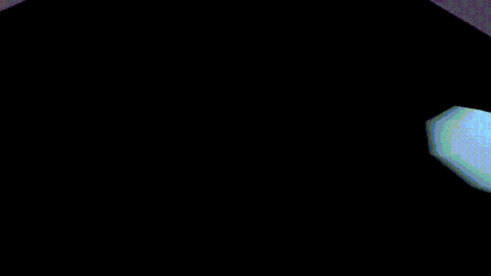 A Pixelated Image Of A Cartoon Character With A Purple And Yellow Stripe GIF